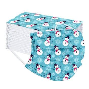 

100PC Children's 3-Layer Protective Dust-Proof Cartoon Printed Disposable Mask Breathable Face Shield Ear Hook Face Mouth Cover