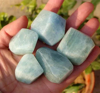 

Natural healing stone natural large blue sea blue treasure pocket stone