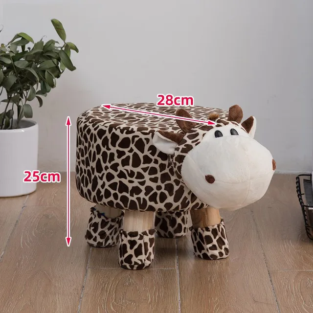 растущий стул Cartoon Change Shoes Children Wooden Stool Creative Sofa Family Lazy Cute Animal Baby Kids Little Dining Chair as picture