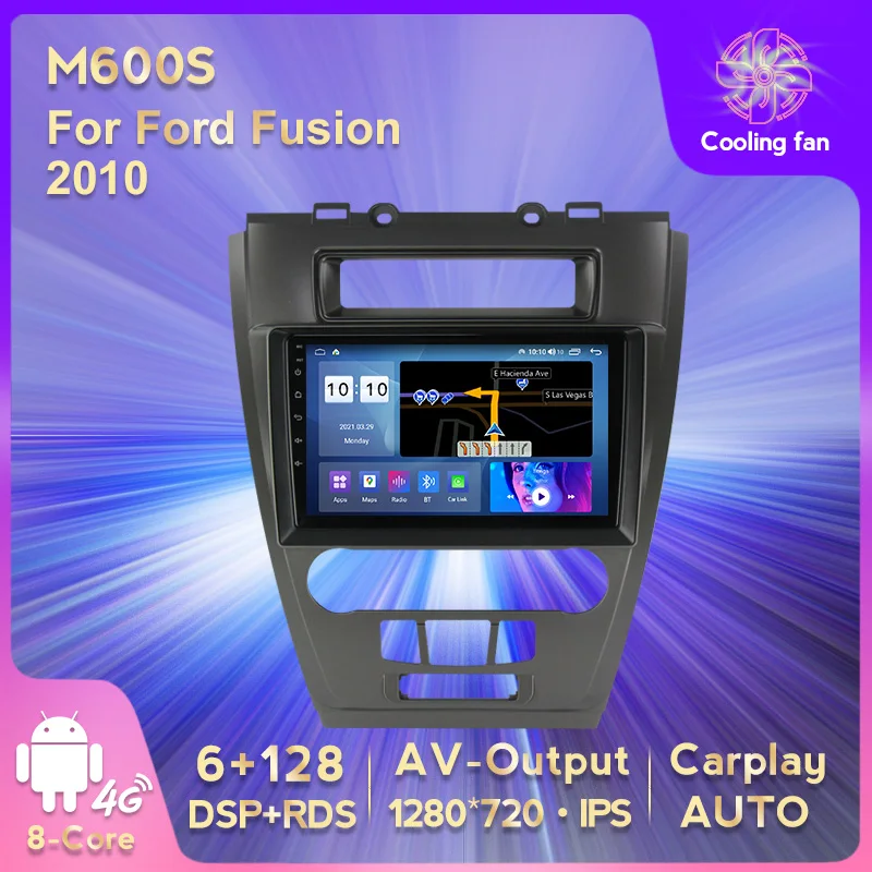 GPS-навигация 6 + 128 ГБ Ford Fusion Mondeo Mustang 2009-2012 WIFI 4G LTE Автомагнитола мультимедийный