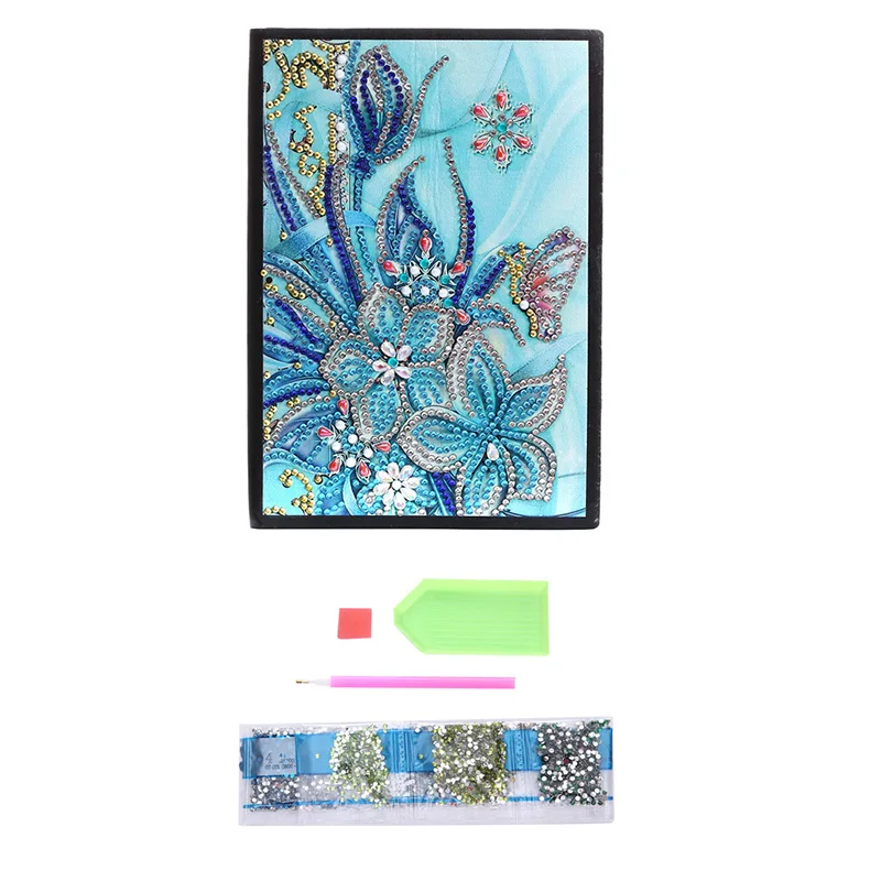 A5 блокнот DIY креативный алмаз особенной формы альбом для рисования бабочка цветок Дневник Книга вышивка Алмазная вышивка крестиком