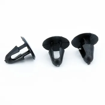 

50Pcs Auto Fastener 7mm Dia Hole Push Engine Cover Pad Fender Car Door Trim Panel Clip Retainer Bumper For GM For Toyota Black