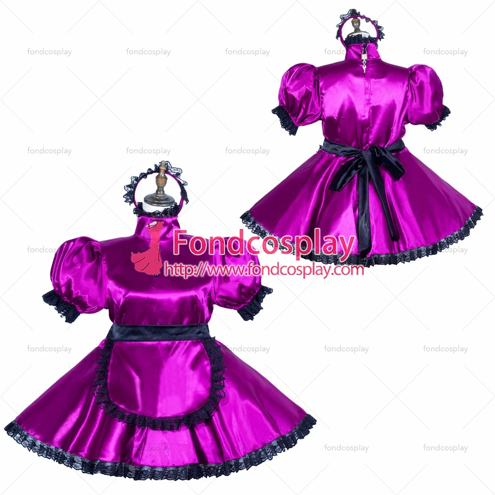 Сексуальная одежда для взрослых с крестом fondcosplay блестящее короткое Фиолетовое
