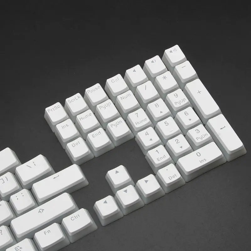 RGB 108 Keycaps ANSI макет PBT белый пудинг двойной кожи молочный снимок с подсветкой Keycap
