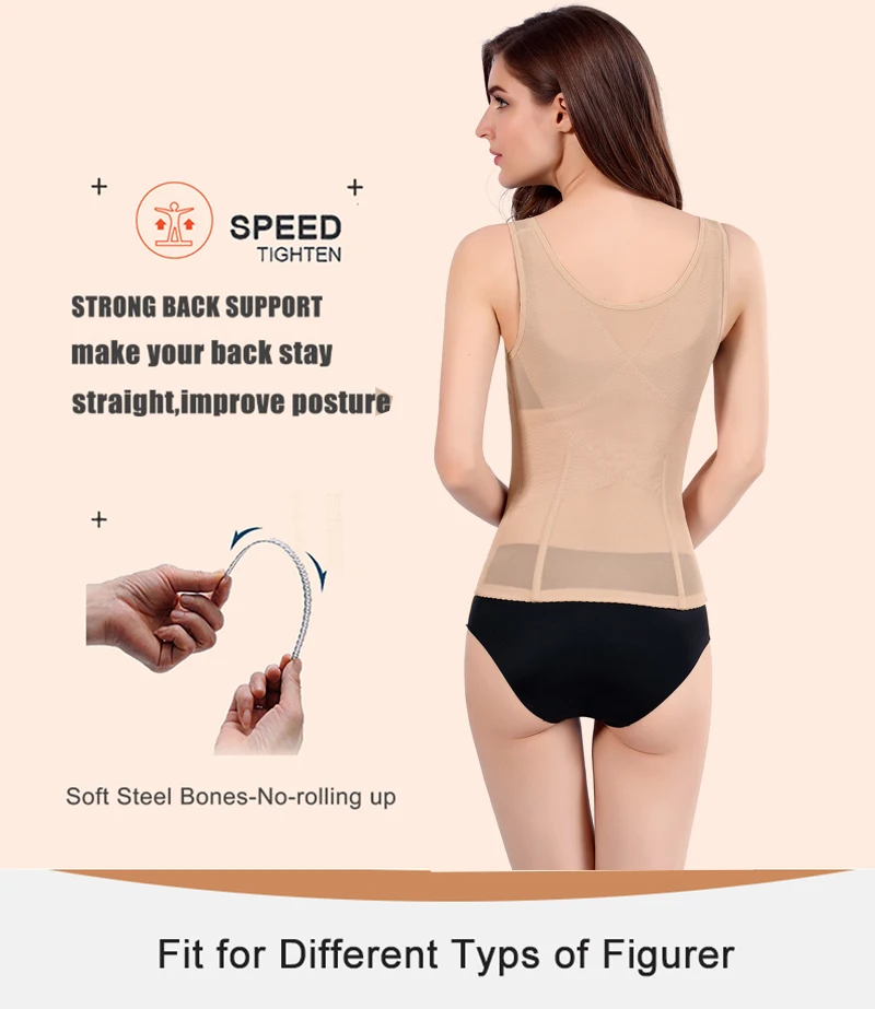 shapewear for tummy Waist Trainer Body Shaper Steel Bones Slimming Underwear Girdles Bodsuit Slim Belt Vest Modeling Strap Shaperwear corset fajas shapewear shorts