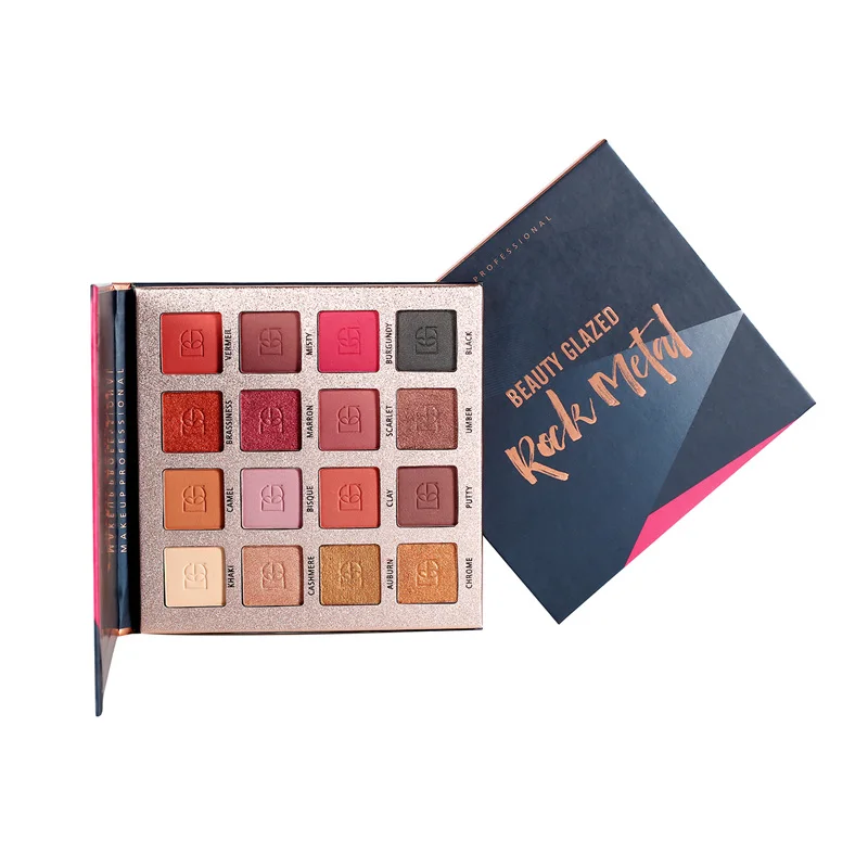 

Beauty Glazed 16 Color Glitter Matte Eyeshadow Palette Makeup Glitter Pigment Smoky Eyeshadow Palette Waterproof Cosmetics