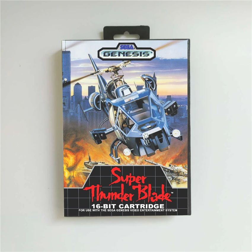 

Super Thunder Blade - USA Cover With Retail Box 16 Bit MD Game Card for Sega Megadrive Genesis Video Game Console