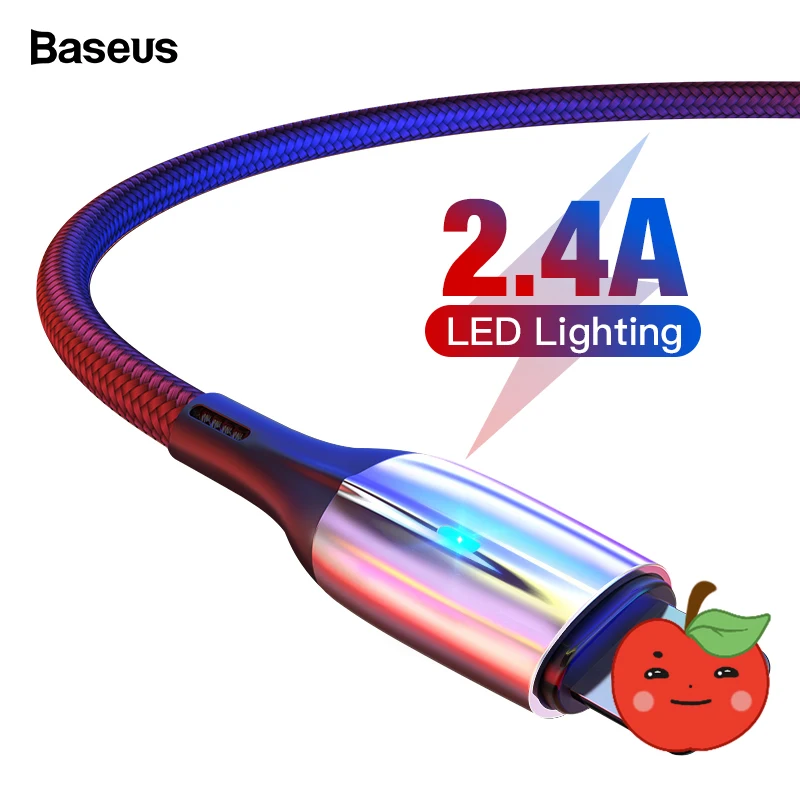 USB-кабель Baseus Lighting для iPhone Xs Max Xr X 8 7 6 5s 5 а быстрой зарядки и передачи данных 11 Pro iPad |