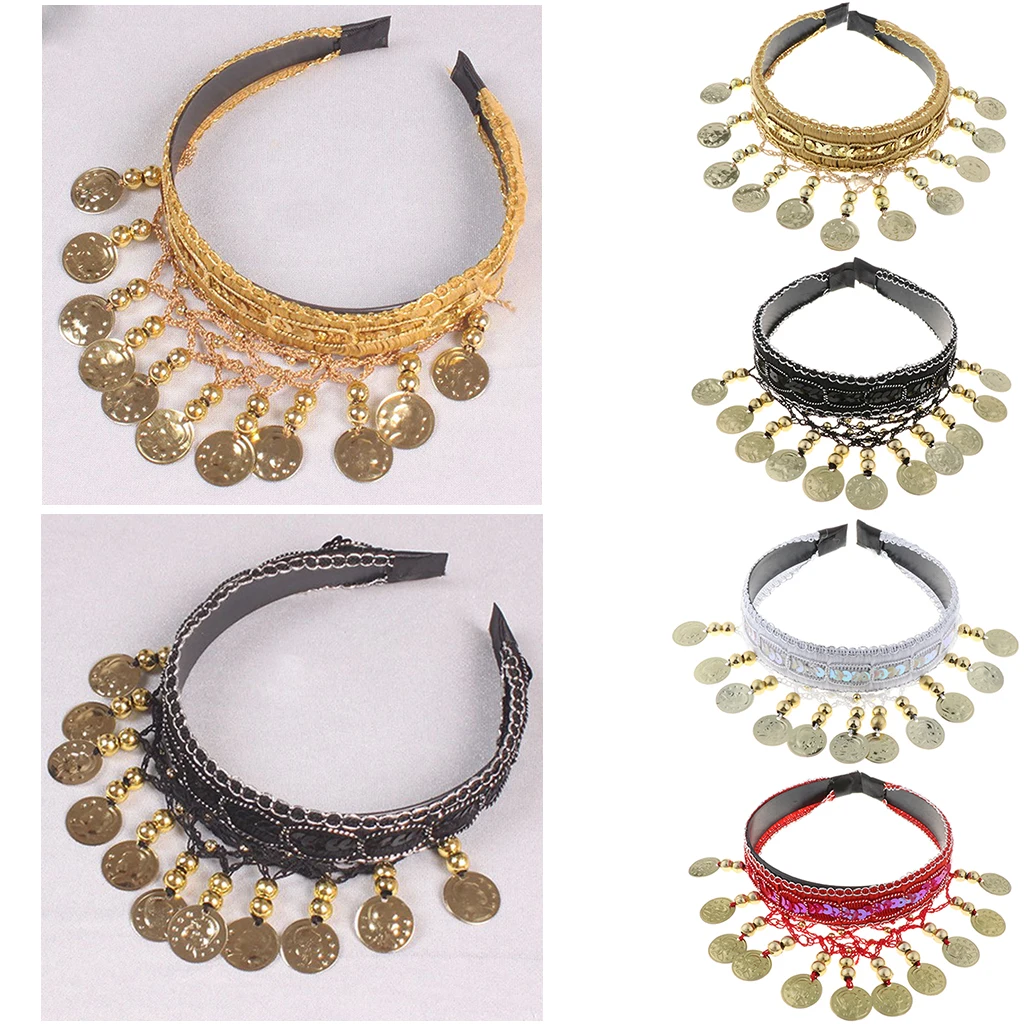 Belly Dance Headwear Headband Hair Jewelry for Women Dancer Dress Up