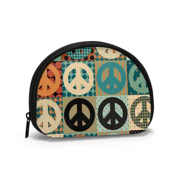 

Women Wallets Zipper Small Wallet Short Credit Card Coin Purse FemaleVintage Pacific Symbol