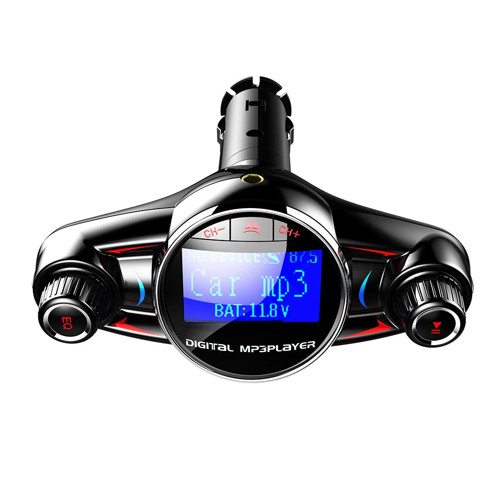 Автомобильный MP3-плеер Bluetooth 4,0 fm-передатчик аудио беспроводной автомобильный комплект поддержка 2.1A зарядка 2USB светодиодный дисплей AUX аудио вход выход