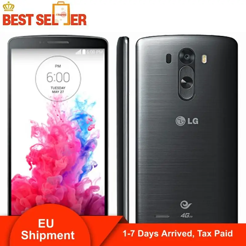 3 дня прибытия оригинальные разблокированные LG G3 D855 GSM 3g и 4G смартфоны Android