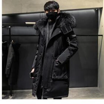 

Down Jackets 2019 new winter men's down jacket high quality Detachable Fur Collar male's jackets thick warm Outdoor windproof