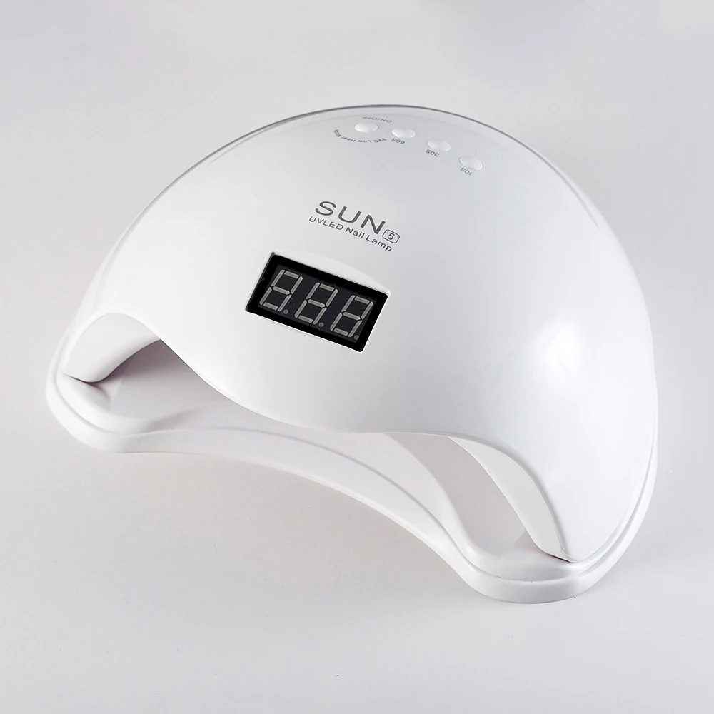 RainSolid SUN5 48 Вт Сушилка для ногтей УФ светодиодный для ногтей лампа отверждения Гель-лак быстрая сушка с автоматическим датчиком маникюрная лампа для салона - Цвет: Белый