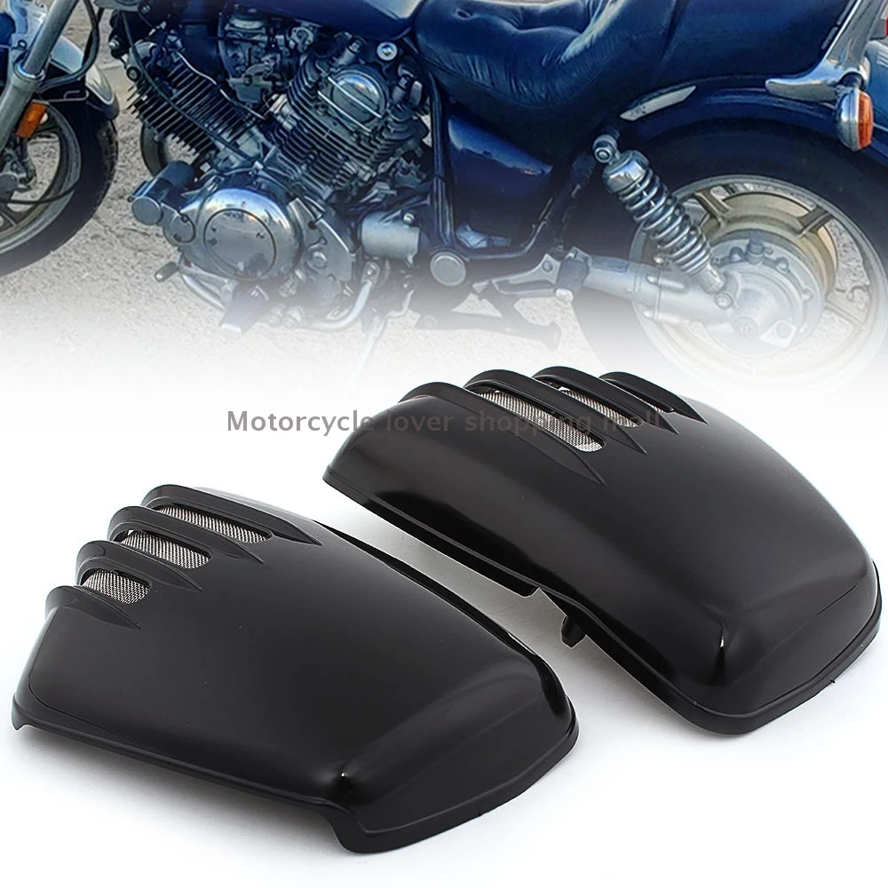 

Motorcycle Black Fairing Guard Side Battery Cover For Yamaha Virago XV 700 750 1000 1100 1984-up