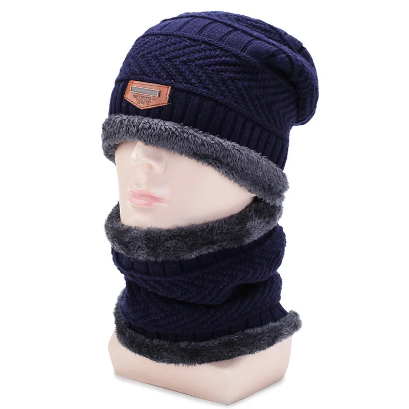 Комплект из 2 предметов: шапка и шарф, зимняя шапка и шарф, теплая вязаная шапка и шарфы для мужчин и женщин JL