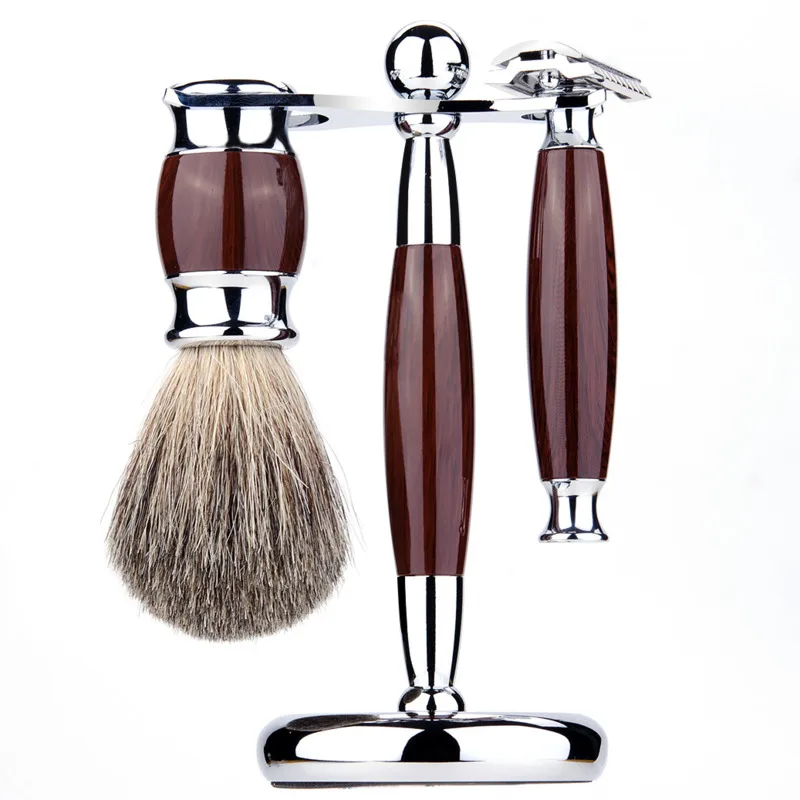 Старая бритва со сменными лезвиями из смолы набор металлического сплава барсука