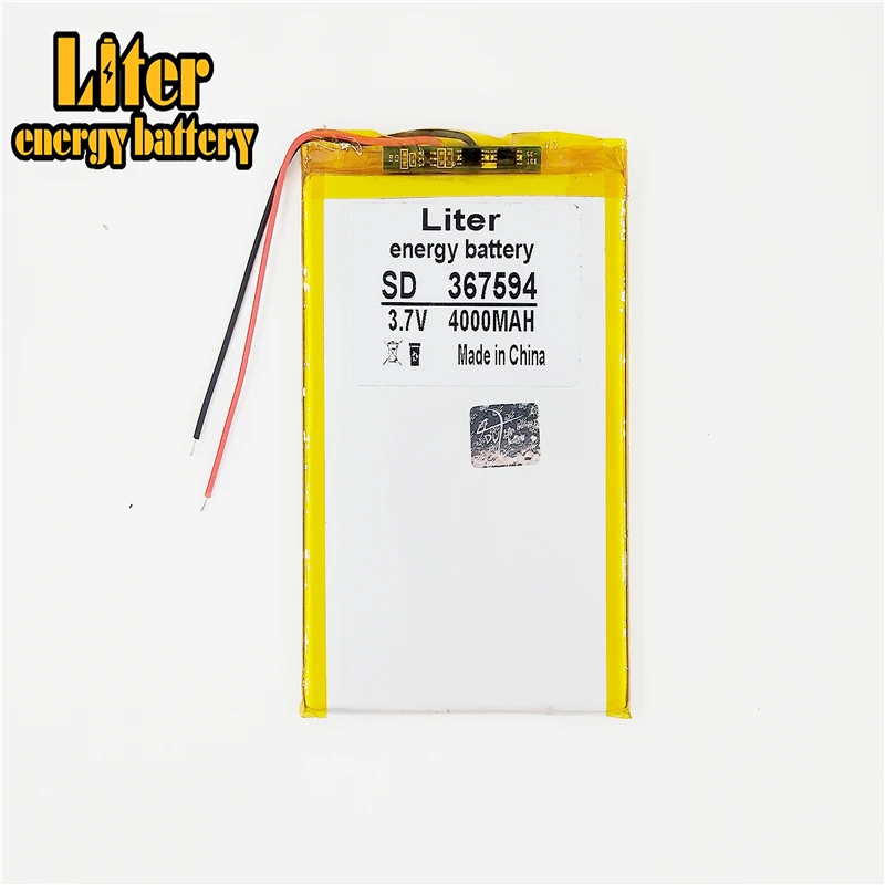 367594 3.7V 4000mah Lithium polymer Battery With Protection Board For GPS Tablet PC Digital Products