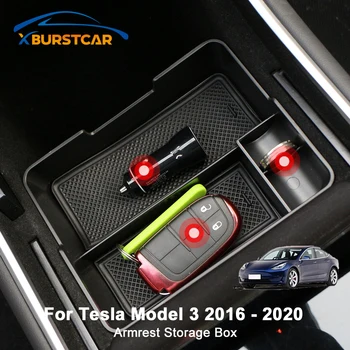 

For Tesla Model 3 Model3 2016 2017 2018 2019 2020 Xburst car Interior Modification ABS Center Console Storage Boxes Armrest Box