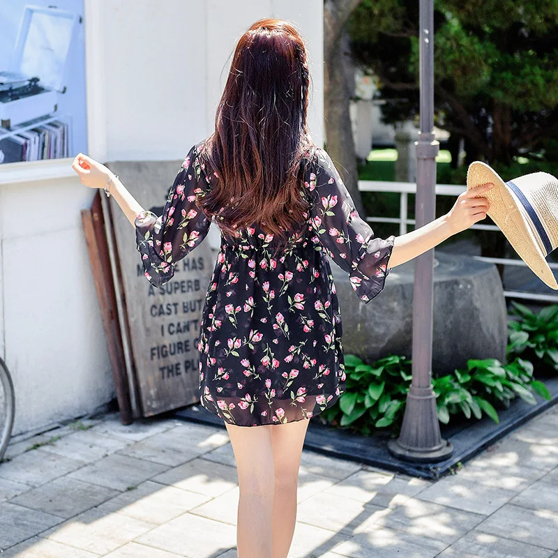 

2019 Summer New Style Skirt Bikini Three-piece Set Large Bust Push up Underwire Belly Covering Slimming Hot Springs Swimwear