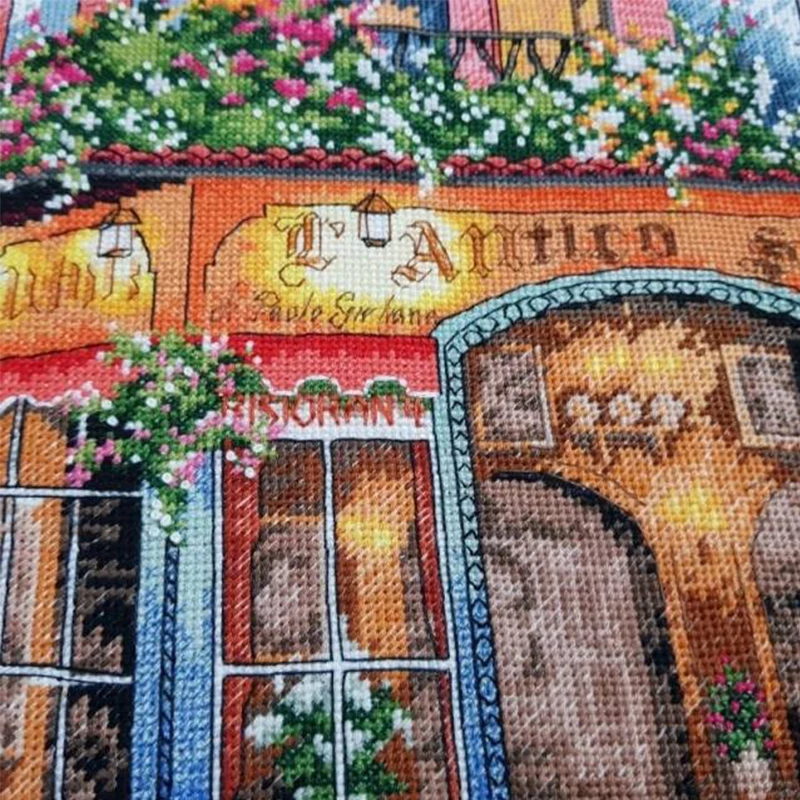 Happiness Corner Counted Cross Stitch Patterns Embroidery Kits Unprinted Canvas 11 14CT Handmade Cross-stitch Needlework Painting