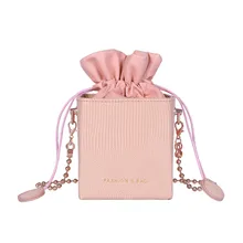 Модный шнурок ведро женские кошельки сумки небольшой лоскут женские сумки Коробка форма сумки через плечо для женщин Sac основной