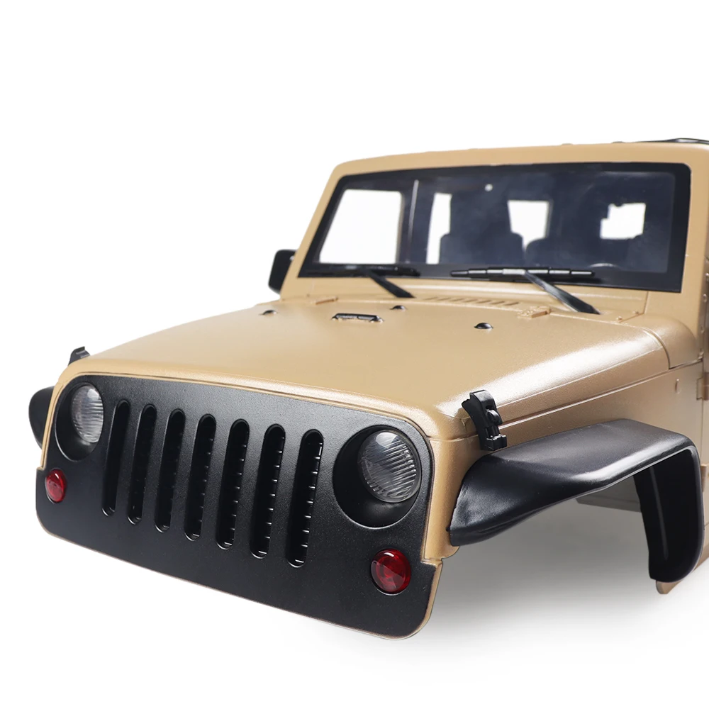 Hard Plastic Car Shell 313mm Wheelbase Jeep Wrangler Rubicon Body Kit for 1/10 RC Crawler Axial SCX10 90046 90047 RGT EX86100 