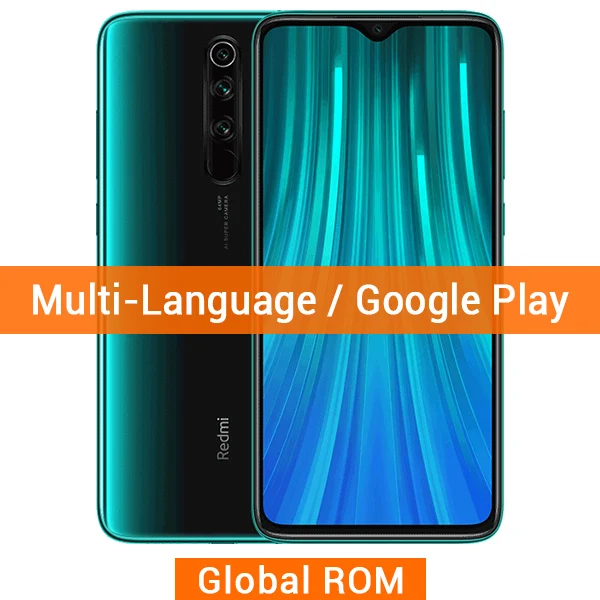 Global ROM Green Мобильный телефон Xiaomi Redmi Note 8 Pro с глобальной прошивкой, 6 ГБ ОЗУ, 64 Гб ПЗУ, 64 мп, четыре камеры, 4500 мАч, MTK Helio G90T, 20 Мп, фронтальная, 6,53 дюйма - Цвет: Global ROM Green
