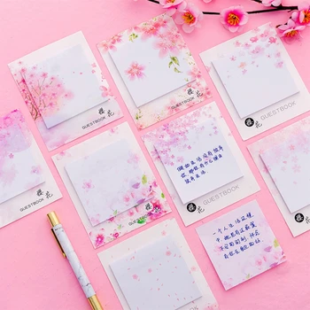 

Cute Kawaii Cherry blossoms Memo Pad Sticky Notes Stationery Sticker Posted It Planner Stickers Notepads Office School Supplies