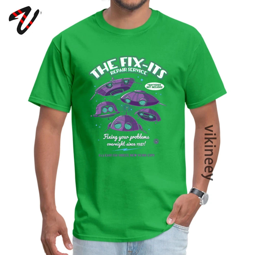  Casual Tops Shirts Special Short Sleeve Men&amp;#39;s T Shirts TpicOriginaltitle Printing Summer/Autumn Tops Shirts Crewneck The Fix-Its Repair Service -1447 green