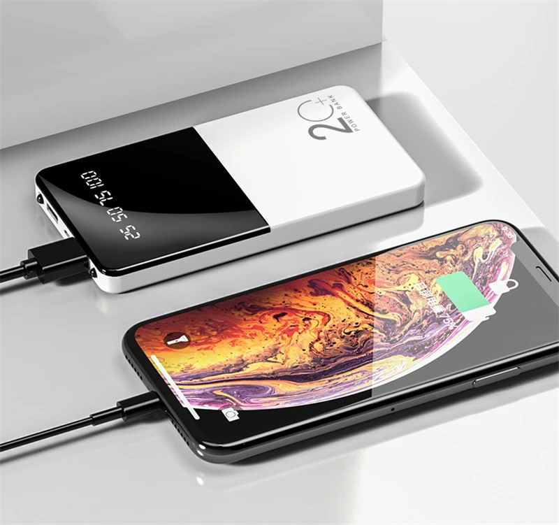 best battery pack 20000mAh Power Bank Portable Charger Powerbank External Battery Pack Power Bank for iPhone 12 11 Huawei Samsung Xiaomi Poverbank pebble power bank