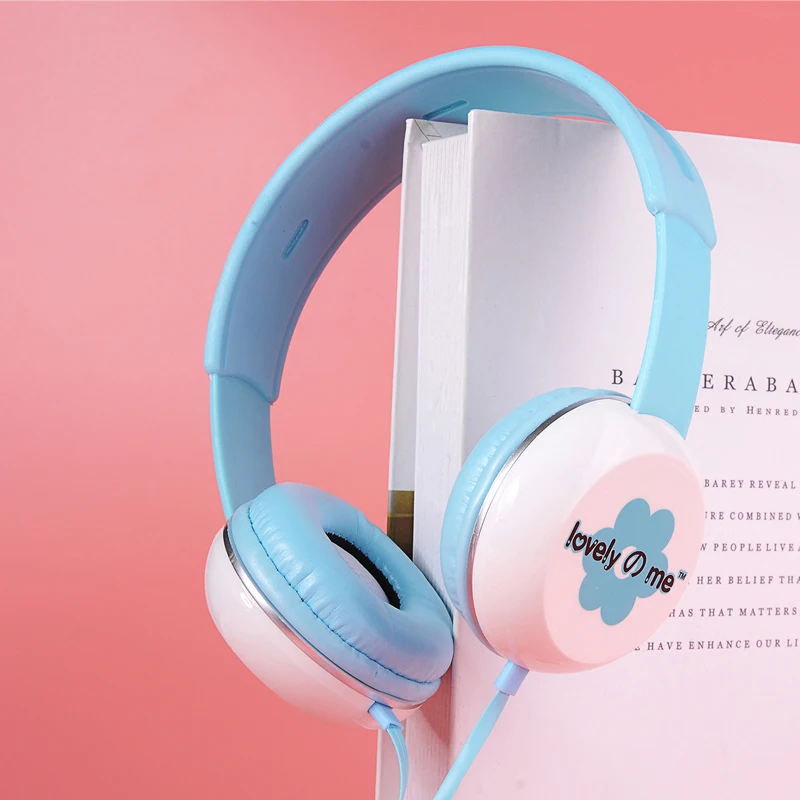 

Kids Headphones Wired Headset With 3.5mm Audio Jack And Microphone For Children Adults Candy-colored headphones