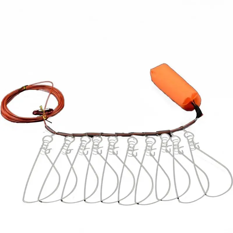 

Heavy Duty Fish Stringer Clip Large Stainless Steel Fish Lock Cable Fishing