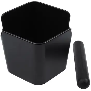 

High Capacity Coffee Knock Box Espresso Grounds Container Coffee Tools For Barista + Non-Slip Base