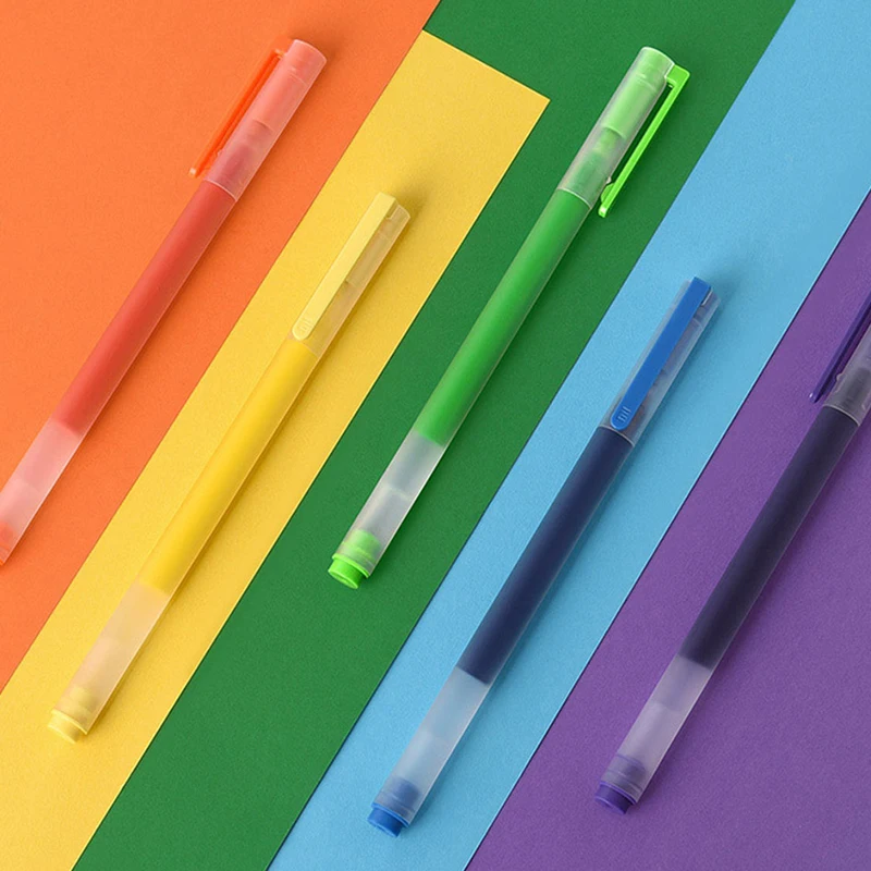 Original Xiaomi High-capacity Ink Pen 7 Color 0.5mm Xiaomi Pen Mi Pen Writing Pen For School Office Art Stationery Large Ink Pen 2