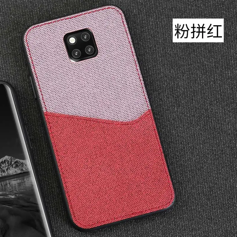 Pink and red Тканевый сшитый многофункциональный чехол для телефона huawei mate 20 10 pro mate 9 pro Honor 9 Lite защитный чехол с защитой от пота и пятен - Цвет: Pink and red