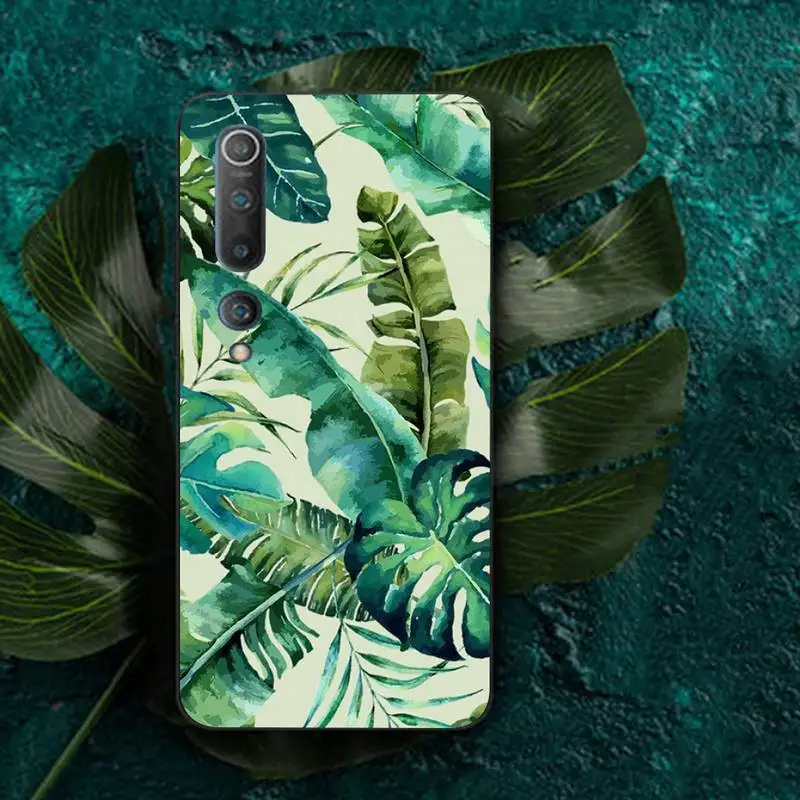 YNDFCNB Palm tree Leaves Plant Flower Phone Case for RedMi note 4 5 7 8 9 pro 8T 5A 4X case xiaomi leather case color