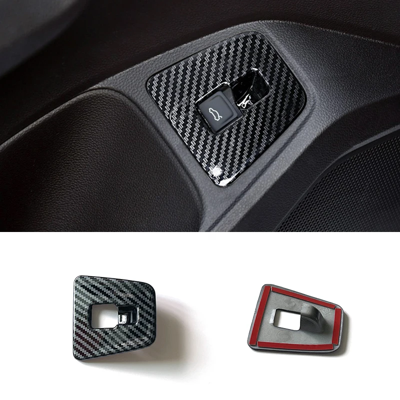 

Для сиденья Tarraco 2018 2019 2020 ABS углеродное волокно Автомобильная задняя крышка для чашки воды рамка отделка стикер аксессуары Стайлинг украшение 1 шт.