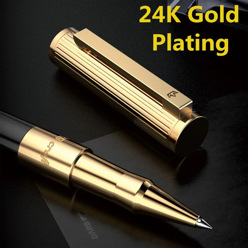 DARB-Bolígrafo de Metal de alta calidad, bolígrafo de lujo para escribir, chapado en oro de 24K, regalo de negocios y oficina