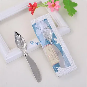 

DHL free shipping "spread the love" stainless steel maple leaf butter knife wedding favors party souvenirs 100pcs/lot