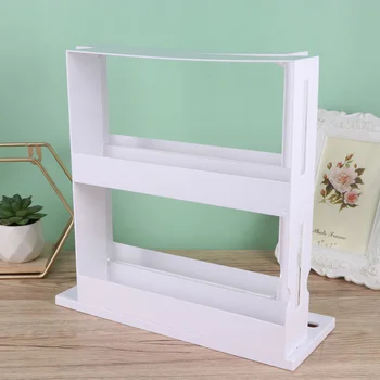 

Delicate Spice Rack Double Storage Food Rack Rotating Spice Storage Shelf for Kitchen Bathroom