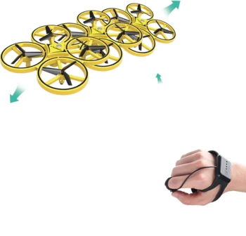 

New Interactive induction drone intelligent watch remote control manual control LED light RC quadcopter gravity sensor