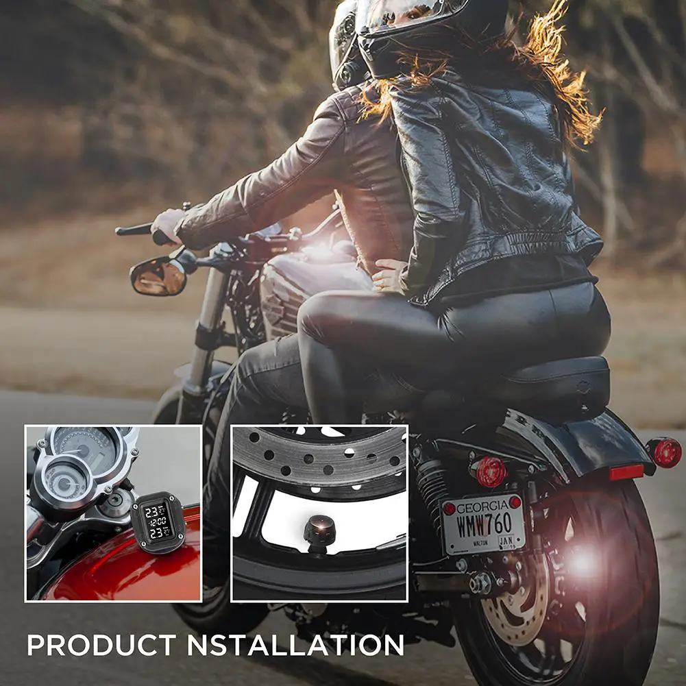Yiwa DIY TPMS для мотоцикла система контроля давления в шинах с высокой точностью измеритель давления шины Беспроводной внешний датчик