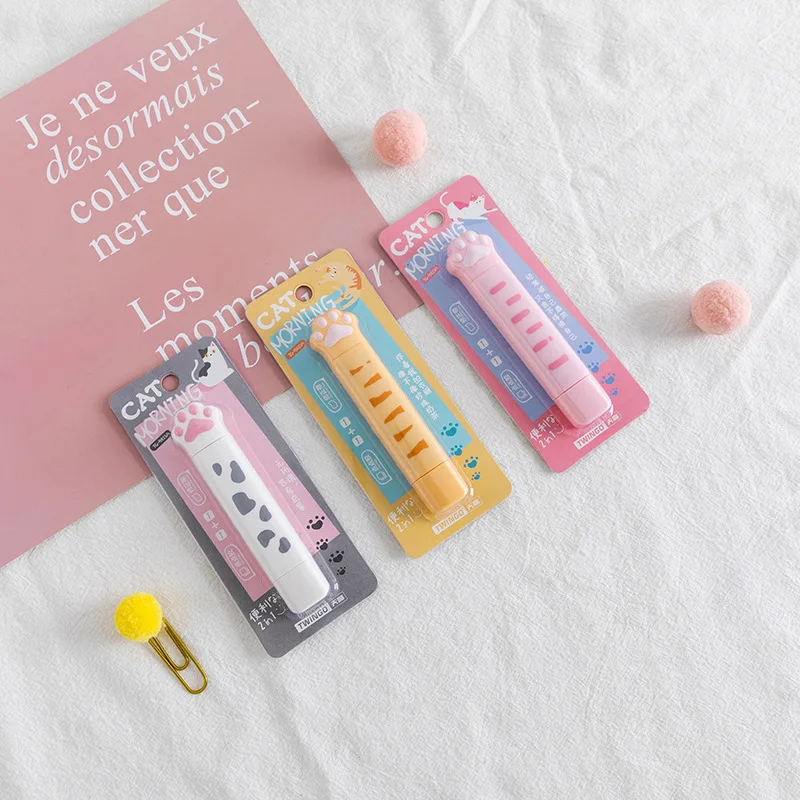 5M*5mm Kawaii Long Cat Paw Correction Tape Eraser For Gel Pen School & Office Supply Stationery correction tape correction supplies
