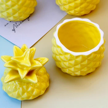 

Nordic Style Jewelry Trinket Box Dressing Table Pineapple Storage Canisters