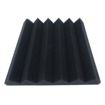 

New Arrival 12pcs Soundproofing Silencer Cotton Triangle Groove Shaped Sponge Cotton Studio Room Indoor Acoustic Insulation Foam