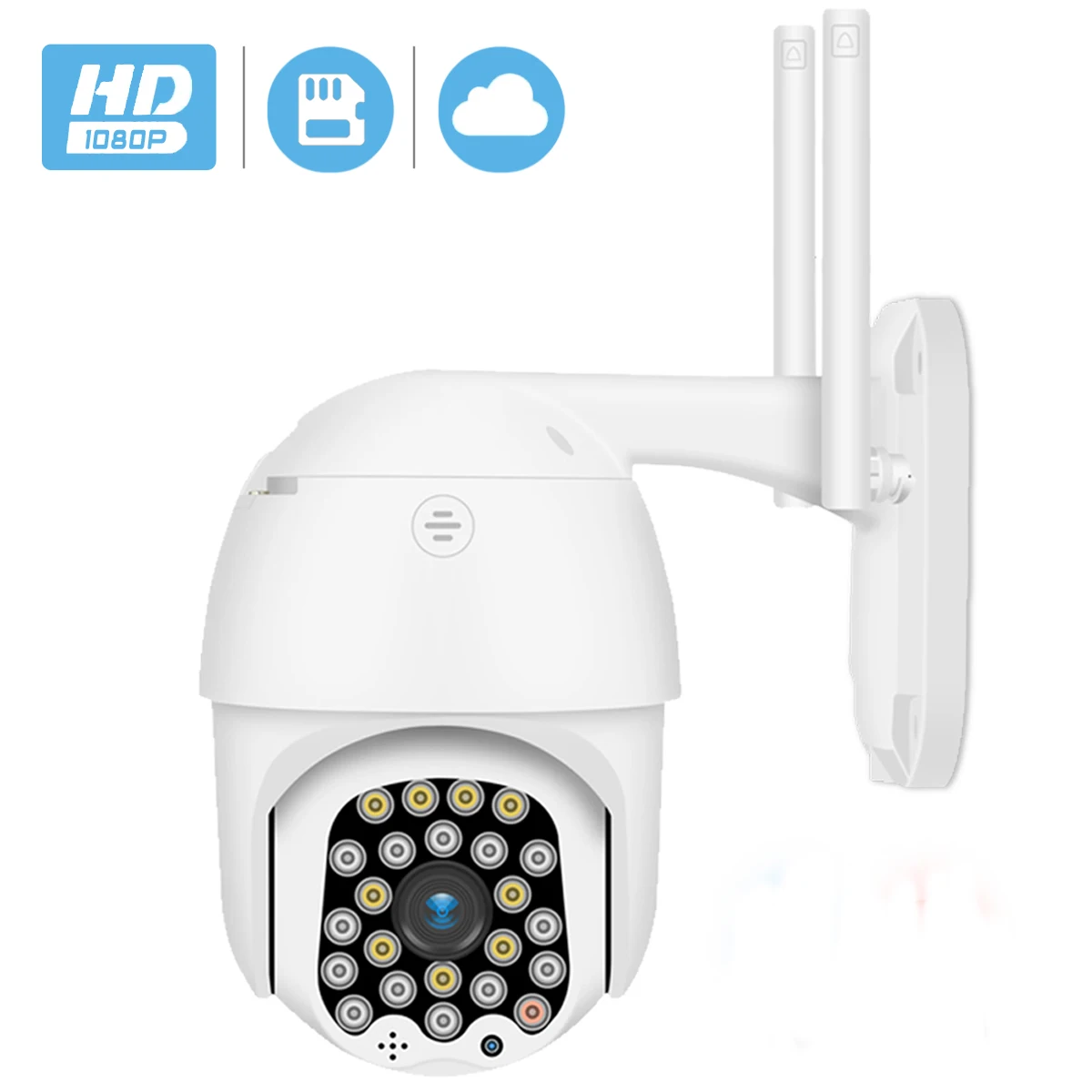 

WiFi PTZ Camera 1080P IP Auto Tracking IR LED 2MP Audio CCTV Security Camera 4X Zoom Speed Dome Wireless Camera Cloud