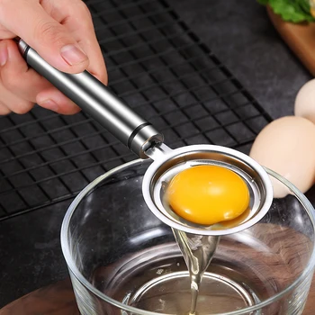 

Maiyuansu Stainless Steel Egg Seperator Manual Egg White Yolk Divider With Long Handle Eggs Tools Kitchen Accessories