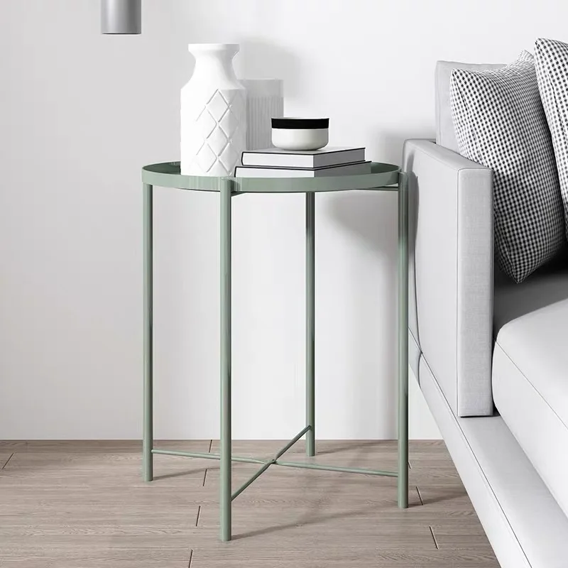 Wuli Nordic Minimalist Bedside Small Coffee Table Wrought Iron Balcony