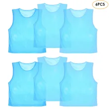 Adult Jerseys Sports Pinnies Soccer Jersey Training 6 PCS Basketball Kid Bibs Football Practice Children Drying Vest Team Quick